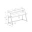 Bureau d'ordinateur, bureau personnel, ordinateur portable, tablettes de rangement, L 48 po, travail, stratifié aspect marbre, métal, contemporain, moderne-2068252884