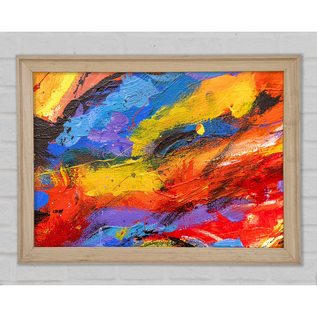 Gerahmtes Wandbild Oil Painting Colour Splash