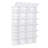 FCH 4-Row 8-Layer 32-Cell Plastic Steel Wire Natural White Door Black Pattern Cabinet Body Deformable DIY-Style Rubik's Cube Slice Shoe Cabinet