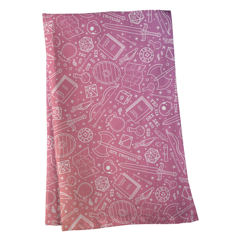 Serviette à thé à motif rpg Mcguigan, Sergé de coton, Rose