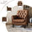 Enoks Tufted Leather Armchair-1439899132