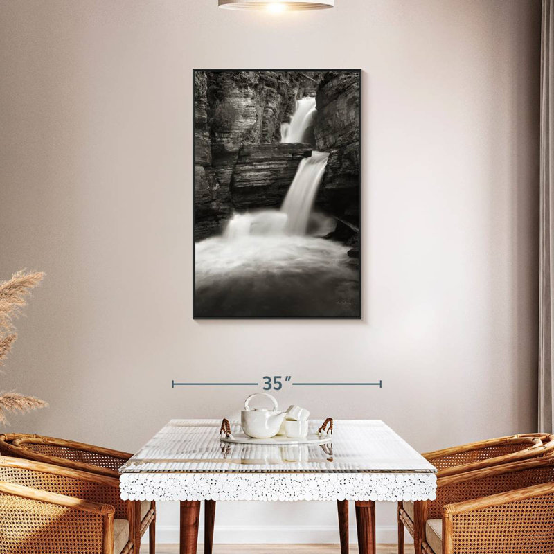 Saint Mary's Falls, Cadre flottant noir, 29 po x 43 po