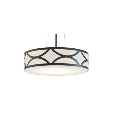 Luminaire suspendu tambour 3 lumières Bernville