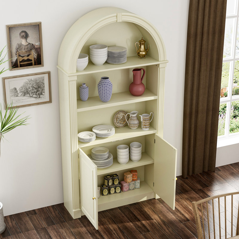 71" H 2-Tier China Cabinet With Anti-Tip Kit