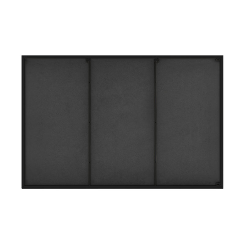 Rectangle Metal Frame Wall Mirror Simple and Elegant Modern Design, Black, 120cm H x 80cm W