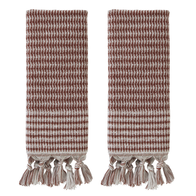 Reign Cotton Plush Hand Towel, Spice