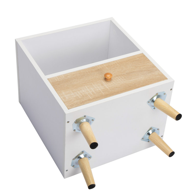 2 armoires de chevet avec 1 tiroir et pieds courts (table de chevet seulement)