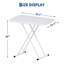 Table de chevet rectangulaire ajustable pliante en plastique 30 x 19,6 pouces pour petit bureau de table
