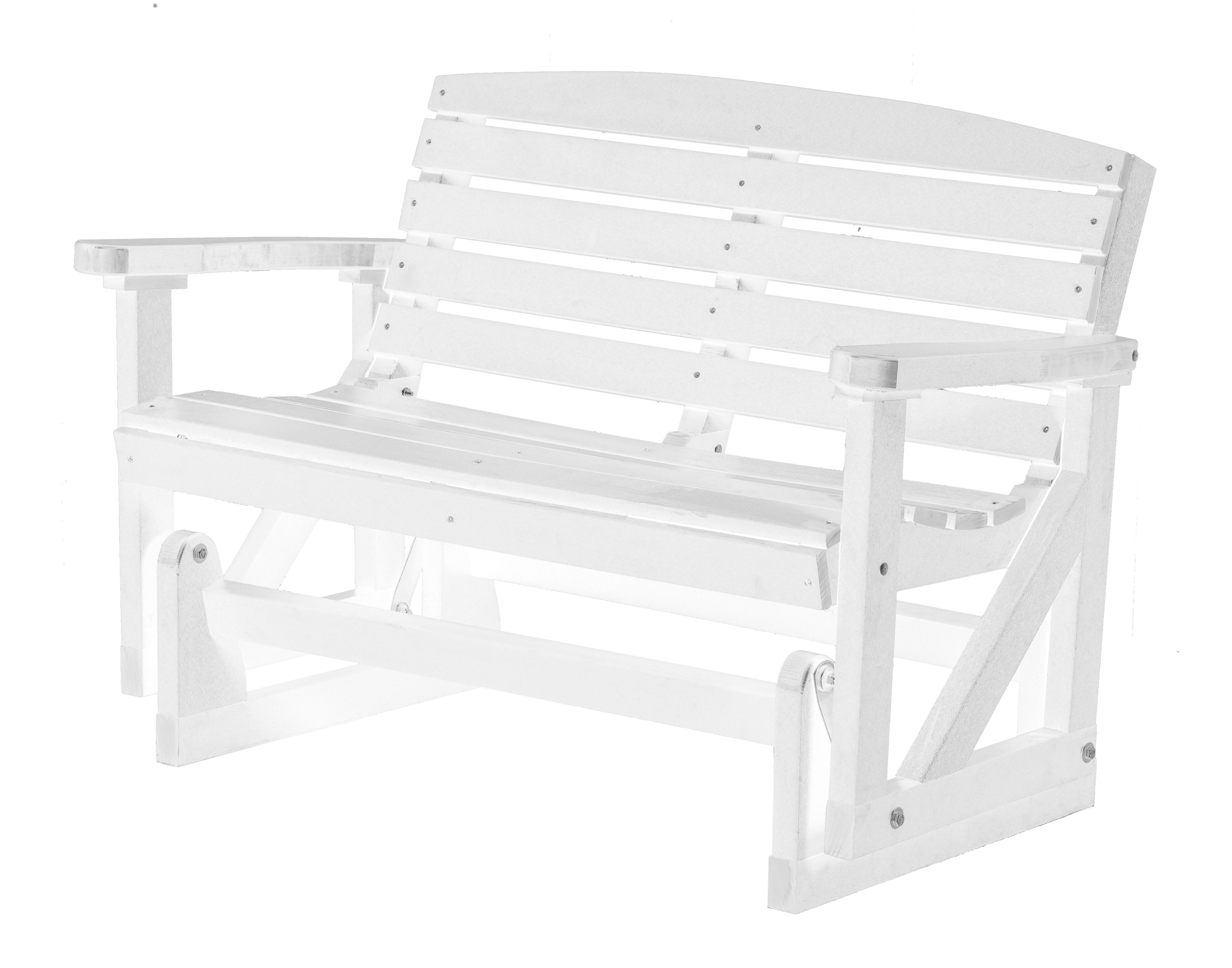 White best sale glider bench