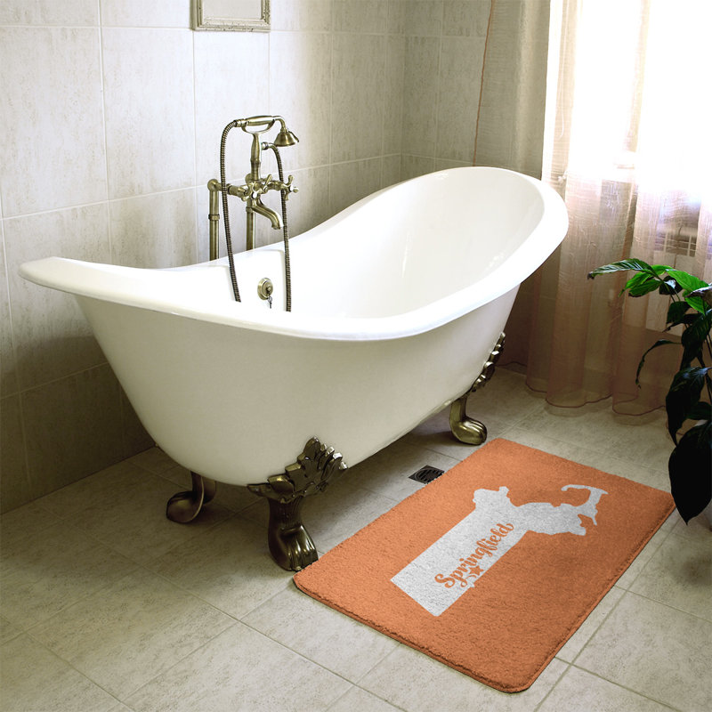 Tapis de salle de bain springfield massachusetts, l 21 po x L 34 po, Orange