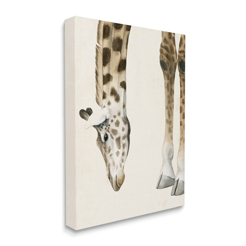 Girafe, pâture, safari, animal, sabot, détail par Grace Popp - impression d'art graphique, H 30 po x l 24 po x P 0,5 po