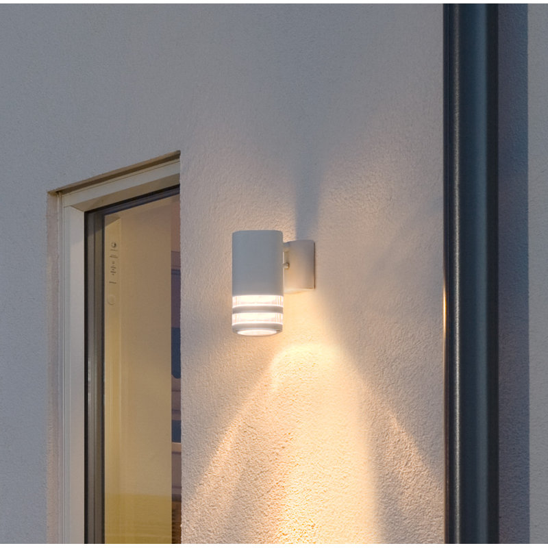 Modena 15.5cm H Outdoor Armed Sconce, Matt White