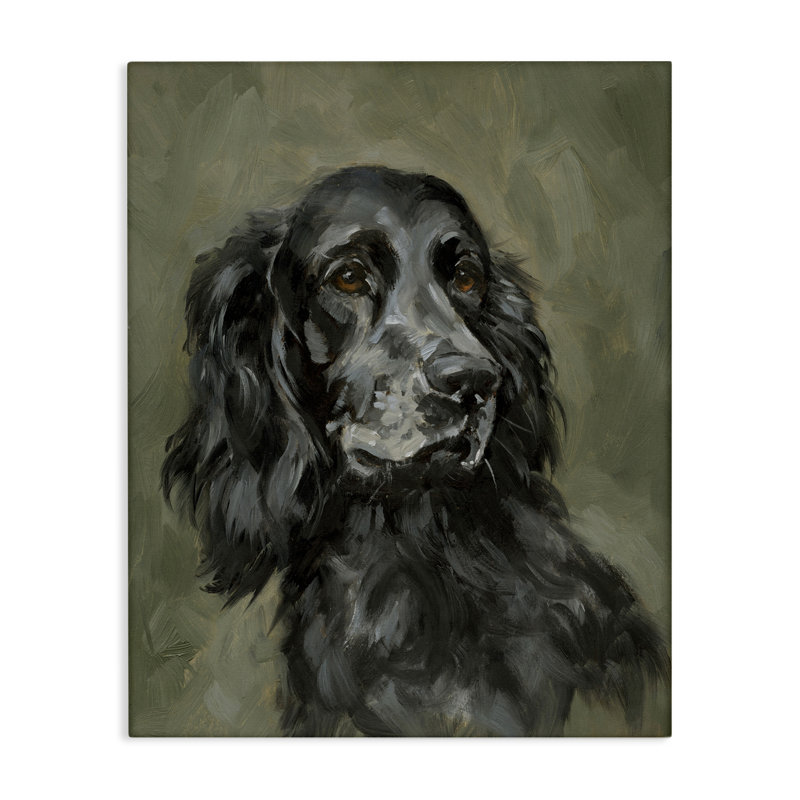 «Black Cocker Spaniel» par Victoria Barnes, H 20 po x l 16 po