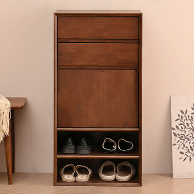 Modern Brown Solid Wood Shoe Storage