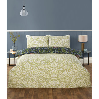 HERITAGE FLORA Polyester Floral Duvet Cover Set with Pillowcases Included