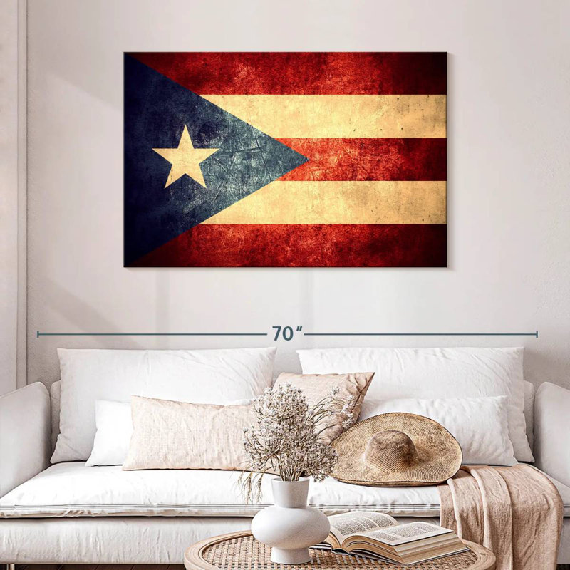 Borges Old Puerto Rican Flag, 30" H x 45" W