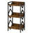 3 Tier Bookshelf For Small Space, Small Metal Bookshelf For Books, Organizers And Storage For Office, Living Room, Bedroom, Rustic Bookshelf, Table