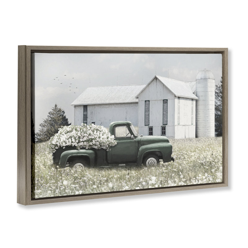 «Rustic Barn & Truck Floater» par Lori Deiter, Cadre flottant orme Montalcino, H 21 po x l 31 po