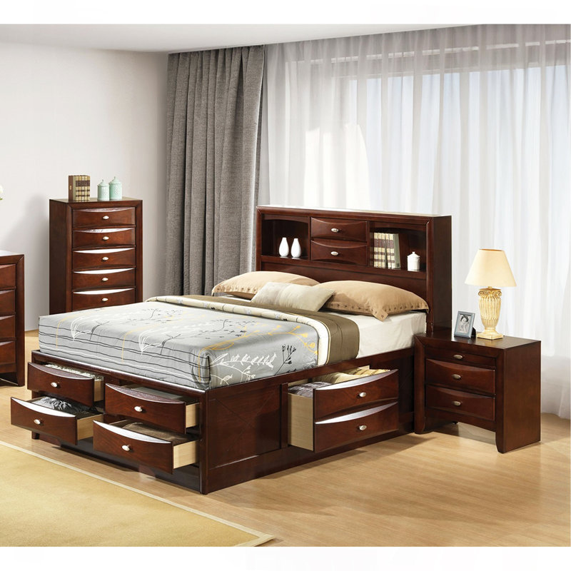 Mobilier de chambre à coucher contemporain 3X Nightstands