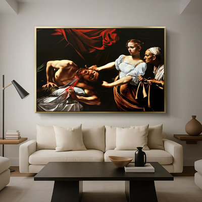 Judith Beheading Holofernes, c. 1599-Caravaggio-Framed Gallery Wrapped Canvas