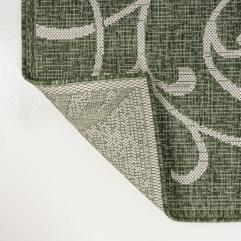 Tapis d'intérieur / extérieur à volutes Maribel, Rectangle 5 pi 3 po x 7 pi 7 po
