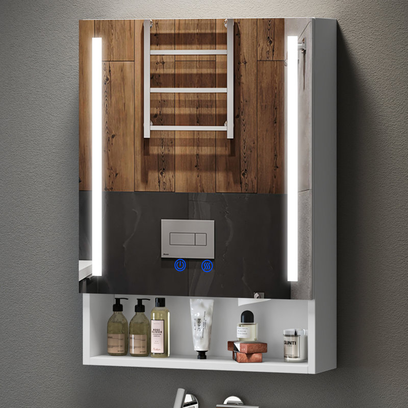 50mm W 70mm H Wall Mounted Required Medicine Cabinet Mirror 4 Adjustable, 50×70