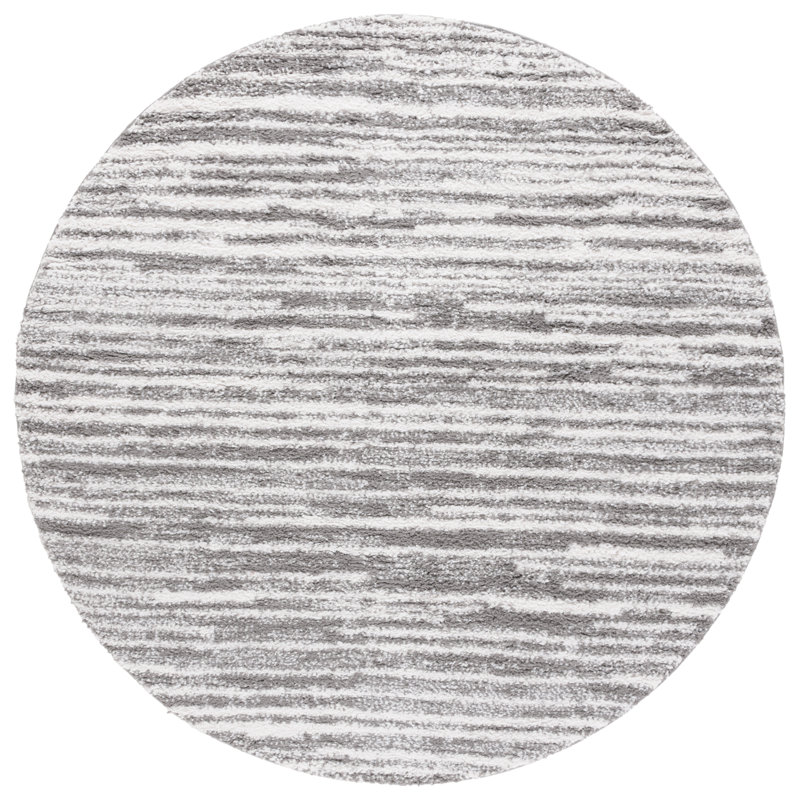 Darbydale Performance Striped Rug, Round 6'7"