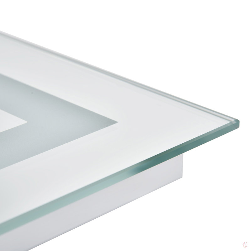 Miroir de salle de bain rectangulaire sans cadre à DEL avec capteur tactile, antibuée et 3 options de couleur en argent