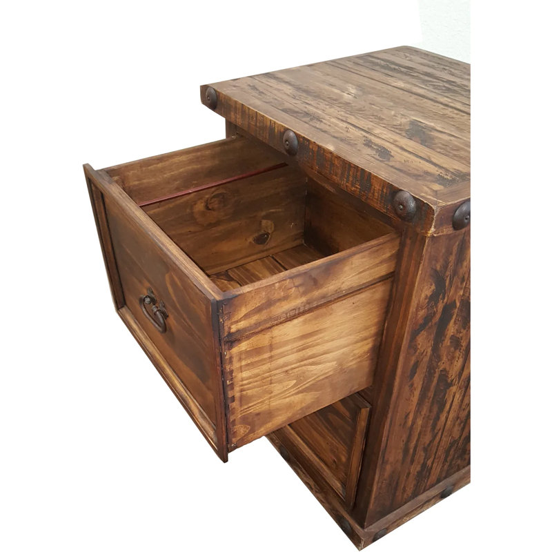 Evangalene 3 -Drawer Solid Wood File Cabinet