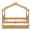 Full Size House Bed: Solid Wood Frame & Storage Drawers-262967111