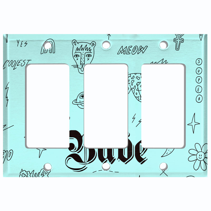 Plaque murale mignonne à 3 bandes Boho