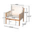 Méridienne d'extérieur moderne avec structure en bois massif et coussins en polyester confortables, parfaits pour la terrasse, le jardin ou le balcon