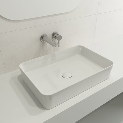 BOCCHI Sottile 14.6'' Fireclay Rectangular Bathroom Sink