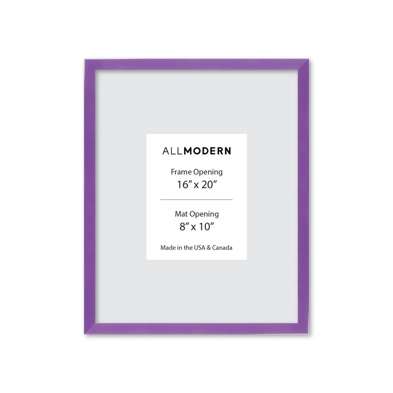 Cadre photo en bois massif Willin, Mauve prune, L 17,75 po x H 21,75 po