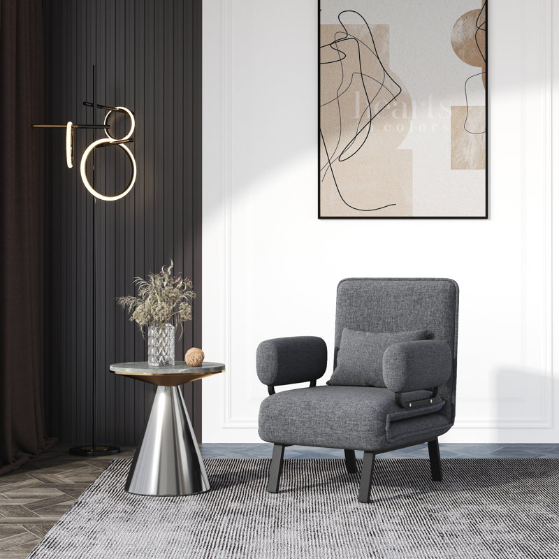 Rahn Upholstered Accent Chair, Grey