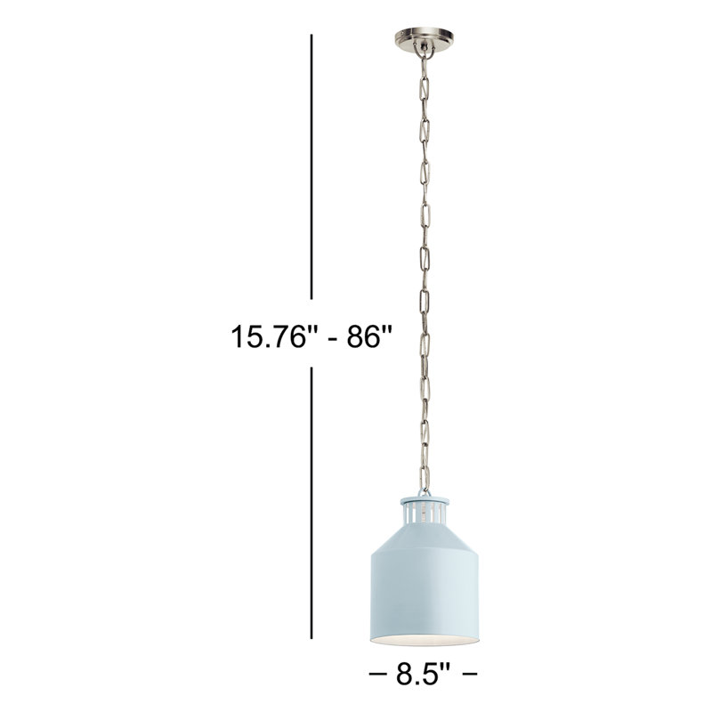 Clea 1 - Light Light Blue Single Pendant