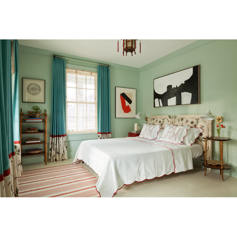 Striped Area Rug in Red/Cream