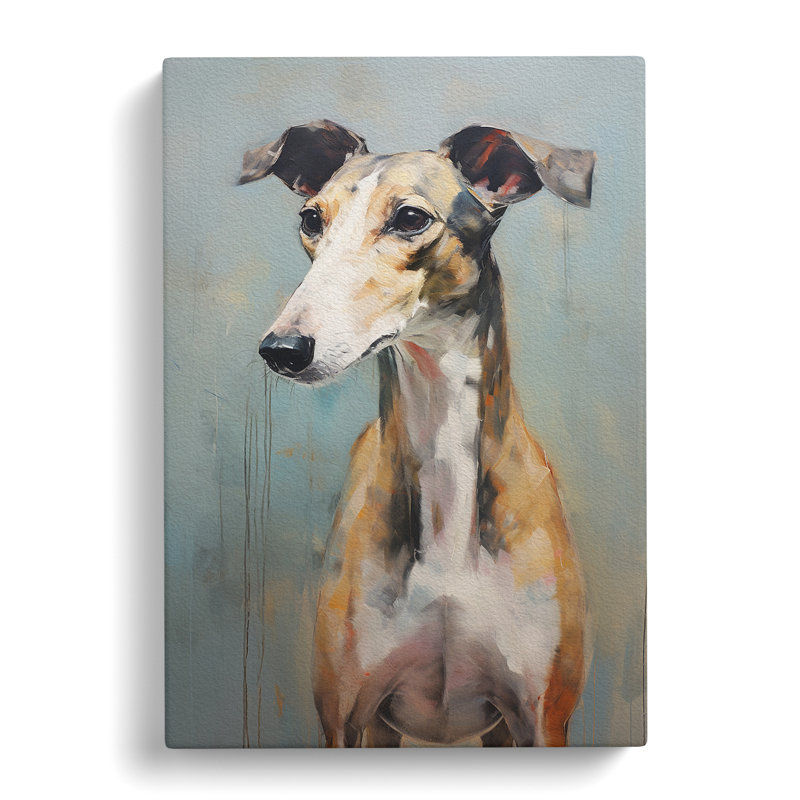 Greyhound Gestural - No Frame Print, 50cm H x 35cm W x 3cm D