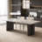 Modern Luxury Dining Table: Sintered Stone Top & Sturdy Base-110205137