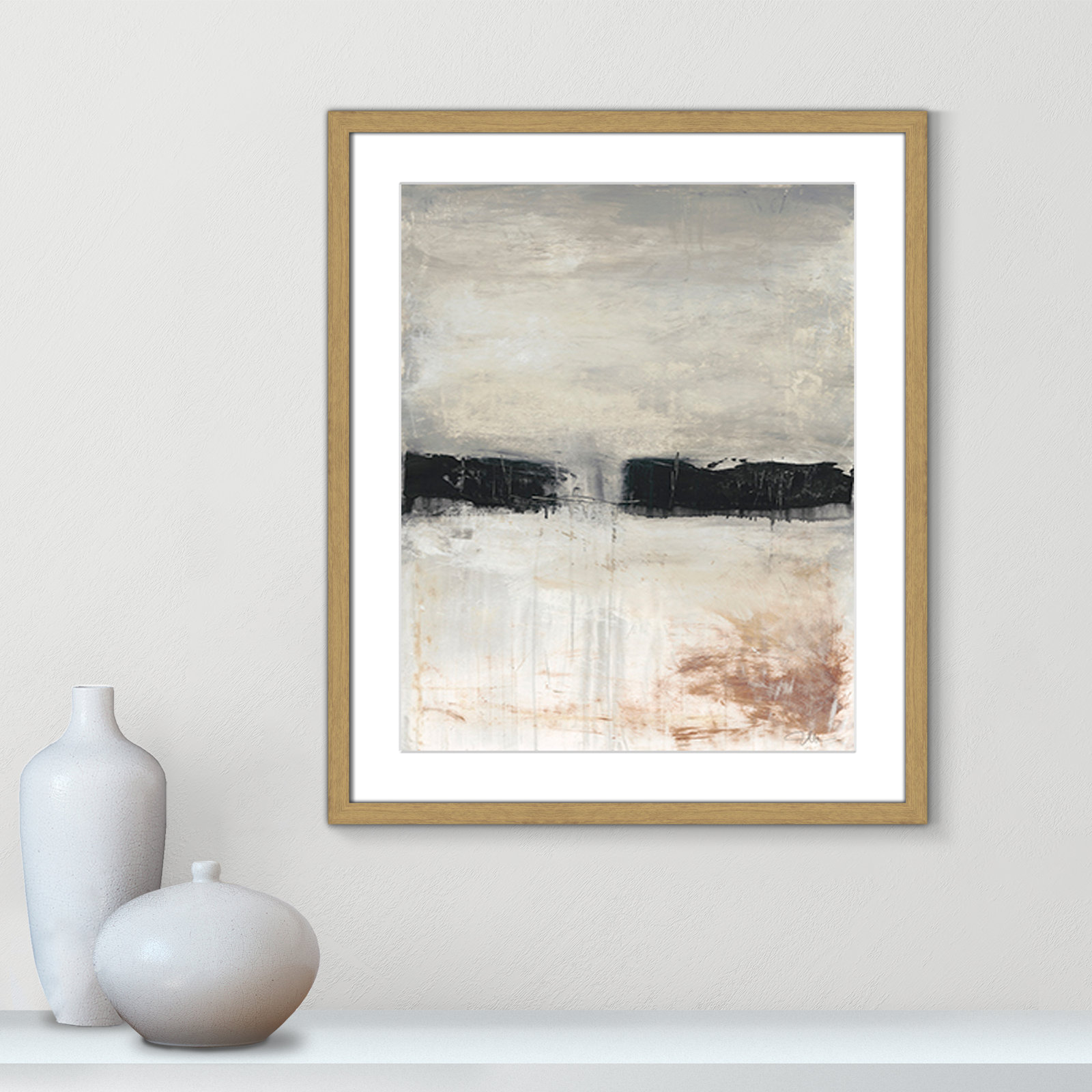 Autumn In The Dark Forest by Filippo Ioco, 25.5" H x 21.5" W x 0.75" D, Natural Framed