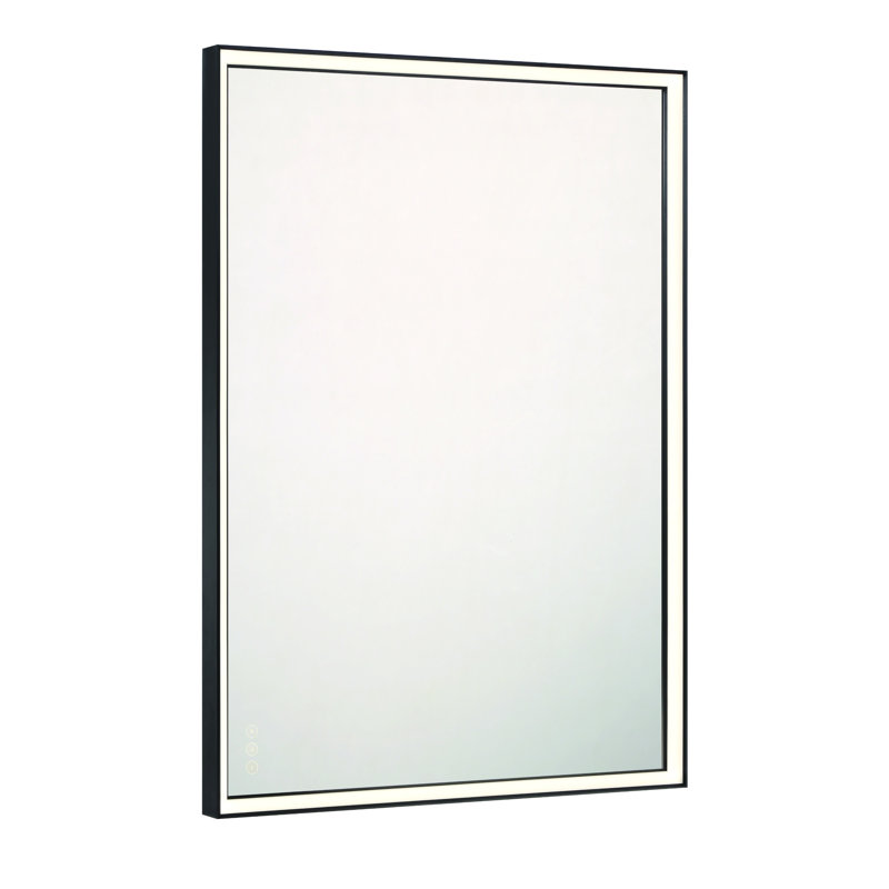 Miroir Nixon, 42 po x 30 po, Noir, Rectangle