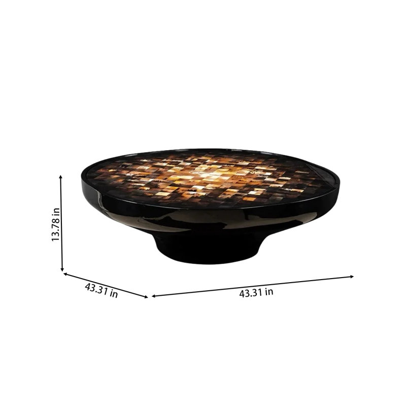 Irregular-shaped mosaic coffee table