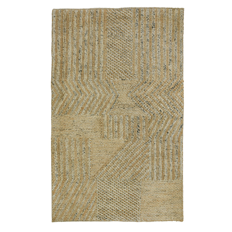 Tapis en jute / coton tissé à la main, 7'9" x 9'9"