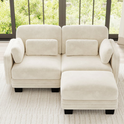 Channel Tufted Design Modern Minimalist Modular Sectional Sofa