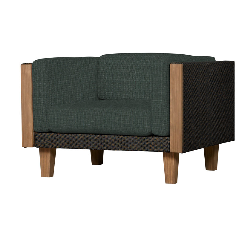Catalina Outdoor Teak Lounge Chair, Mink, Rollo Linen