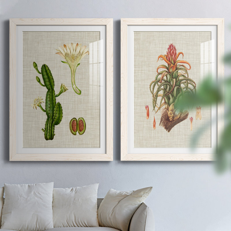 Elegant Tropicals III - impression d'art graphique, H 31,5 po x l 47 po x P 1,5 po, Papier encadré blanc, Blanc