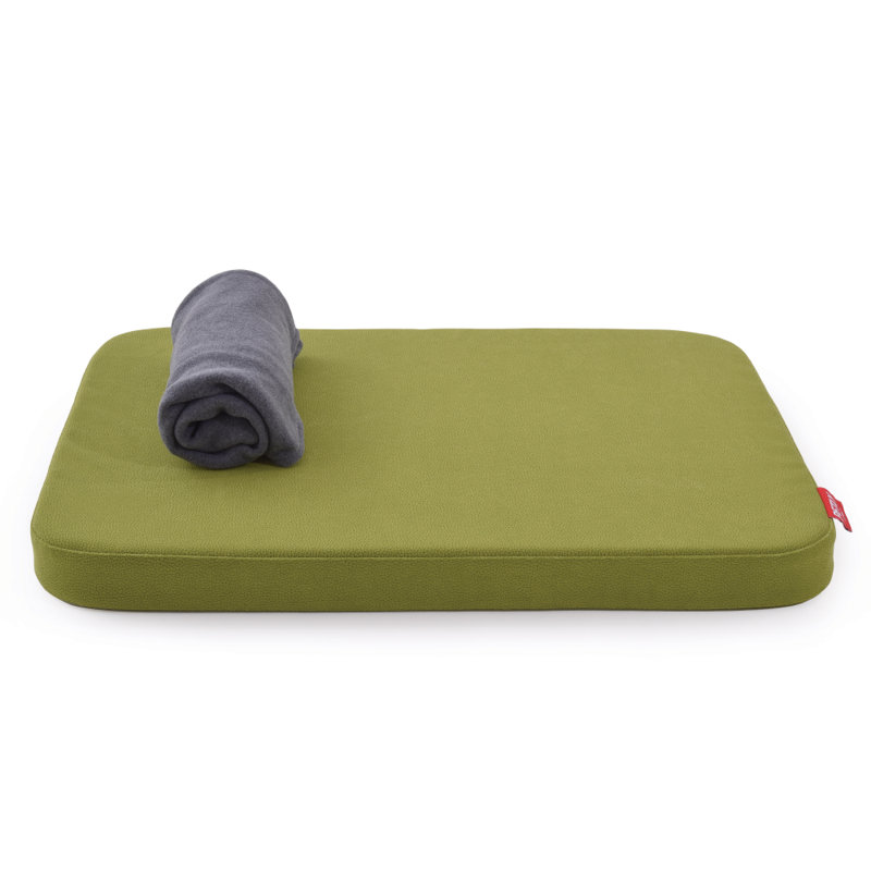 Orthopedic Microfibre Pet Bed, Green, Medium (80cm W x 60cm D)
