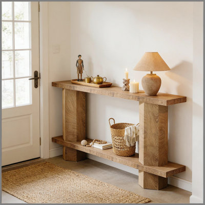 2-Tier Bedside Table,Sofa Table,Console Table,Hallway Table