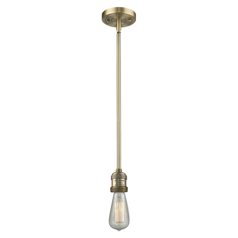 Luminaire suspendu géométrique unique 1 lumière, Grainé, Laiton brossé