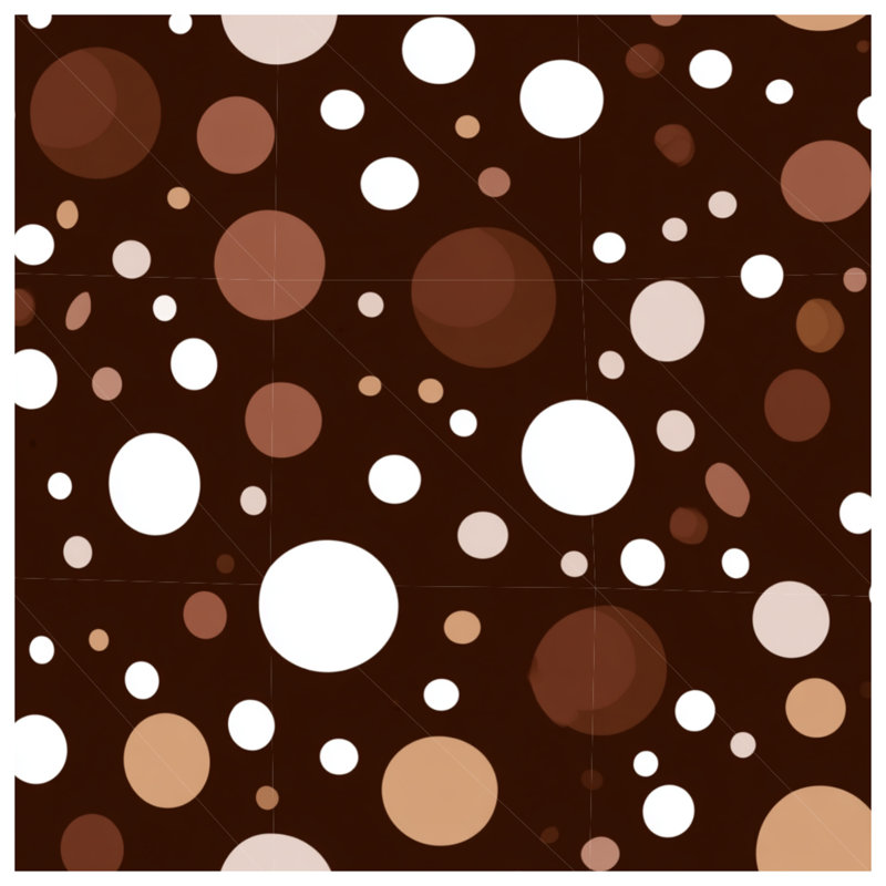 Jeté polaire à pois - Jeté à motif pour canapés ou lits, L 80 po x l 68 po, Brown Polka Dots
